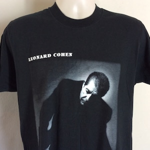 Vtg 1992 Leonard Cohen The Future T-Shirt Black L/XL 90s