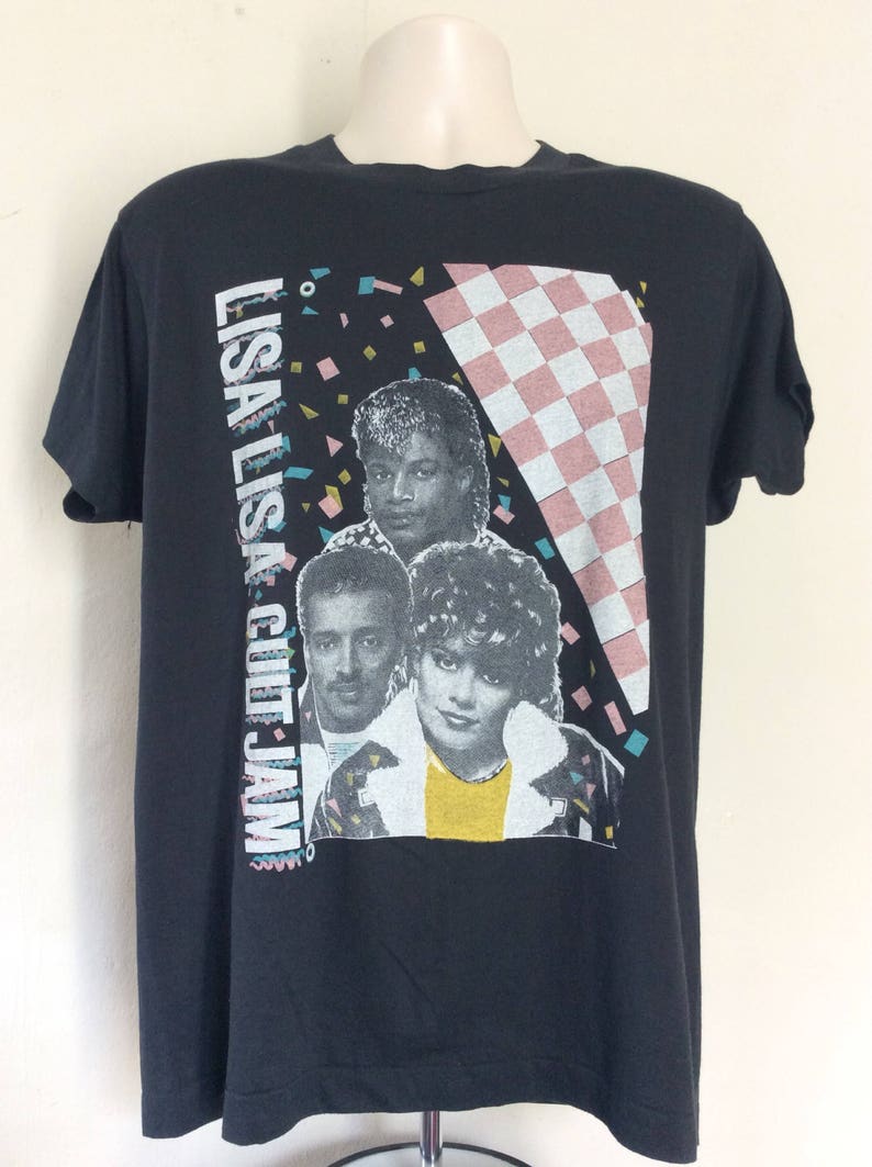 Vtg 1987 Lisa Lisa And Cult Jam Concert T Shirt Black L 80s Etsy - image 0