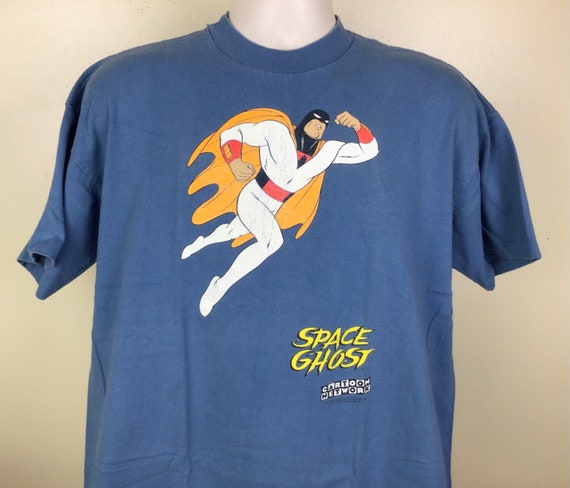 90s space ghost スペースゴースト アニメ tシャツ Vtg 90s Space Ghost T-shirt Blue L/XL Stanley Desantis Cartoon