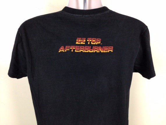 Vtg 1986 ZZ Top Afterburner Concert T-shirt Black M/L 80s