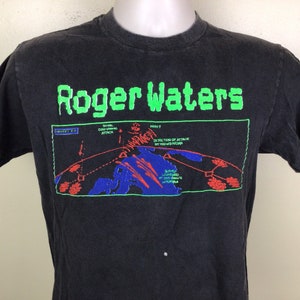 Vtg 1987 Roger Waters Radio KAOS Concert T-shirt Black M/L 80s