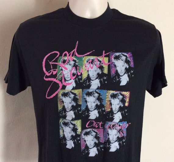 Vtg 1989 Rod Stewart Out Of Order Concert T-Shirt… - image 1