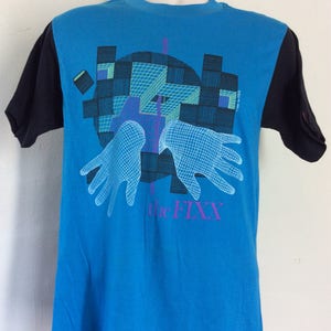 Vtg 1984 the Fixx Phantom Tour Concert T-shirt Blue M/L 80s New Wave