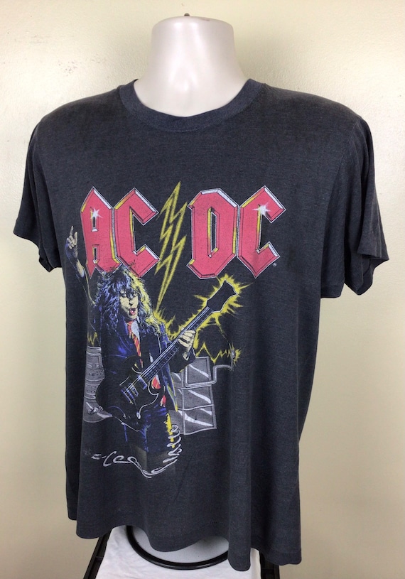 Vtg 1986 AC/DC Who Made Who Concert T-Shirt Black… - image 5