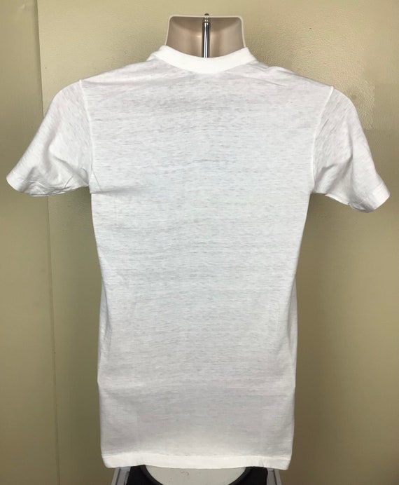 Vtg 50s 60s Hanes Plain White T-Shirt S Blank Tee… - image 3