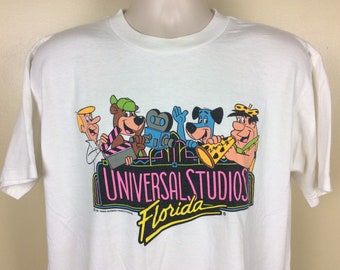 Vtg 1990 Universal Studios T-shirt White XL 90s Hanna Vtg 1990 Universal Studios T-shirt White XL 90s Hanna