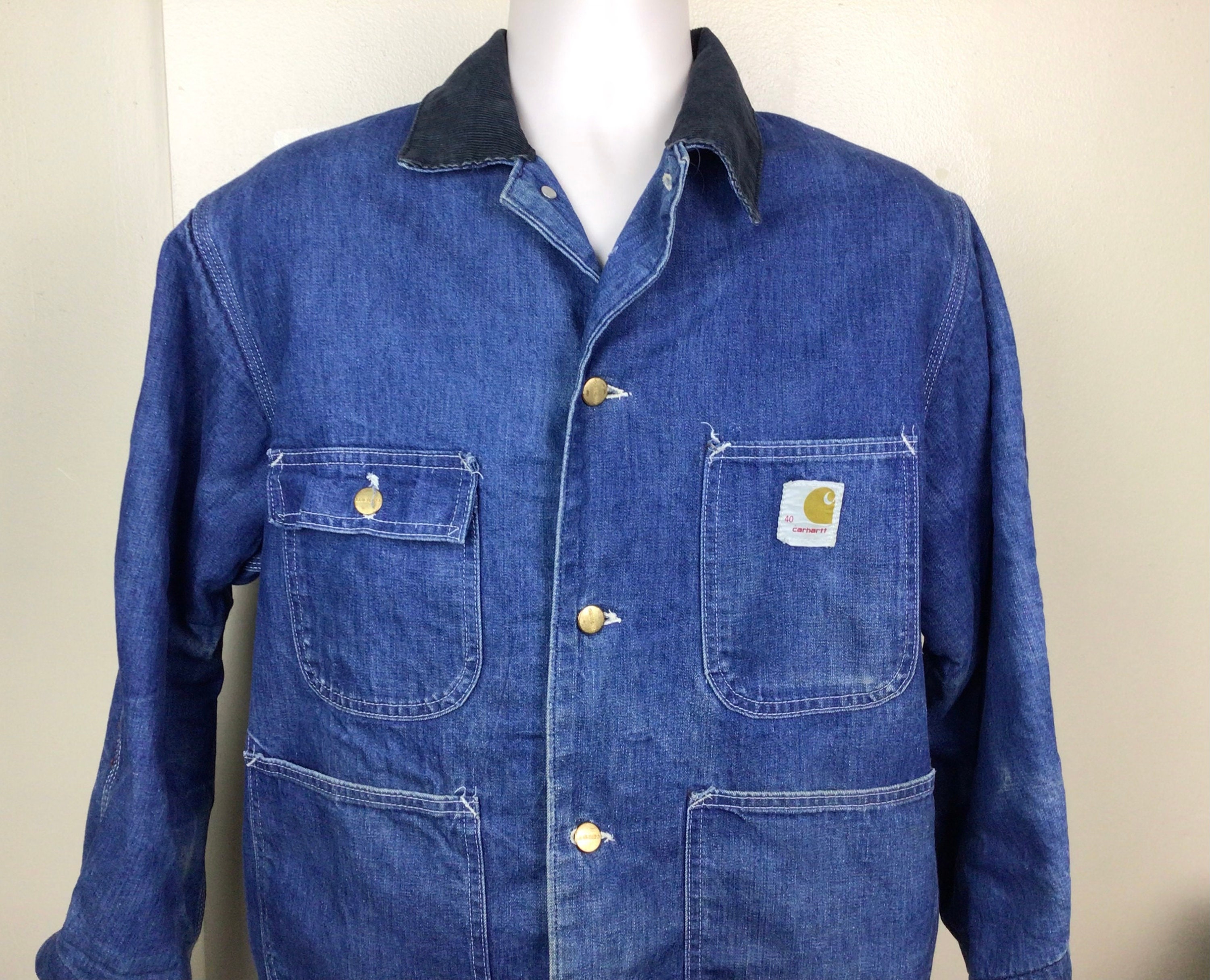 Carhartt jean cheap jacket mens