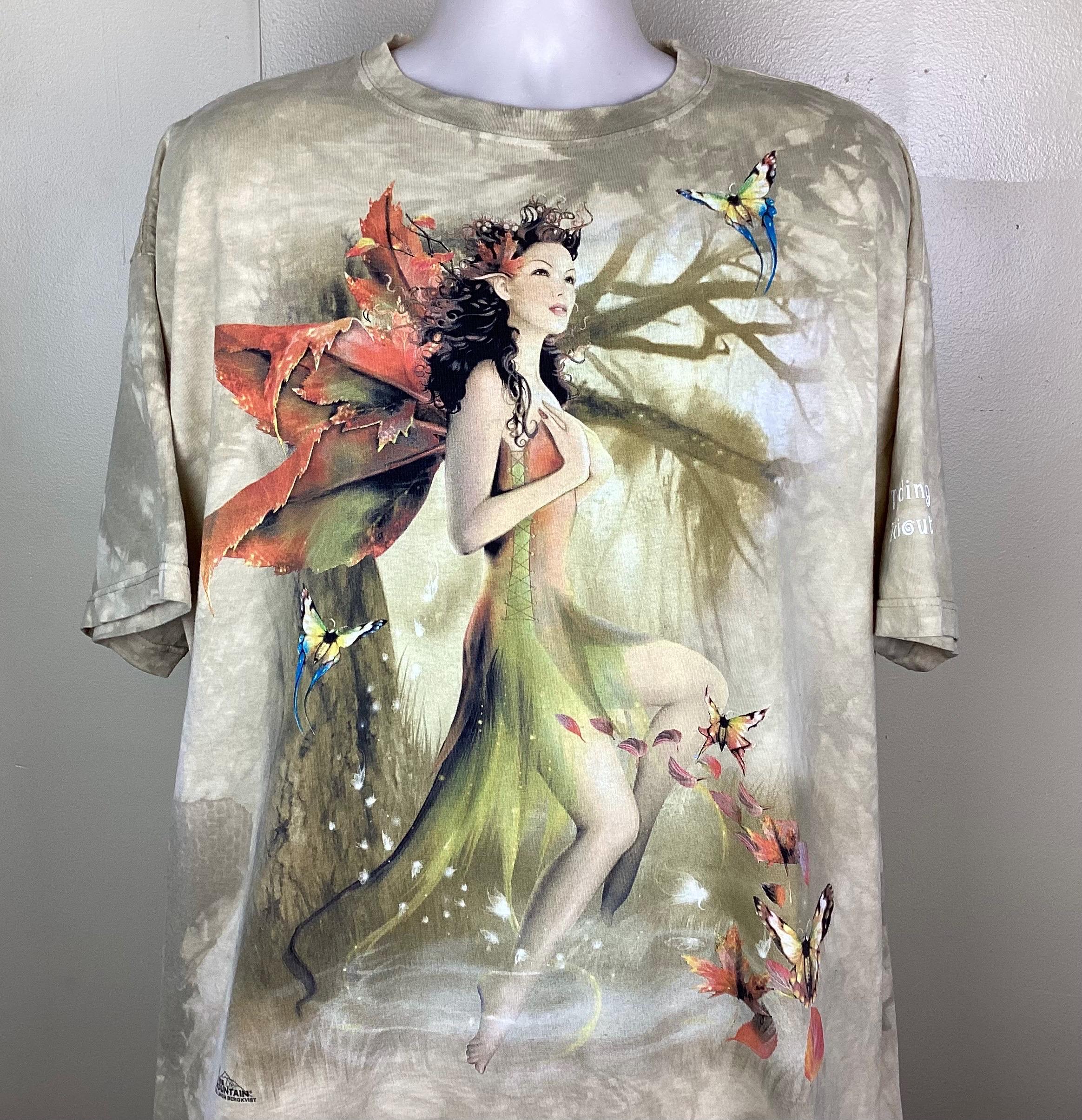 ヴィンテージ 2003 山の妖精 Tシャツ ベージュ XXL Y2K ファンタジー 