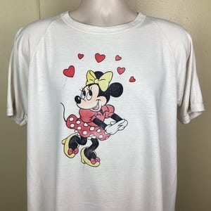 ヴィンテージ 80年代 90年代 ミニーマウス ラグラン リンガー Tシャツ