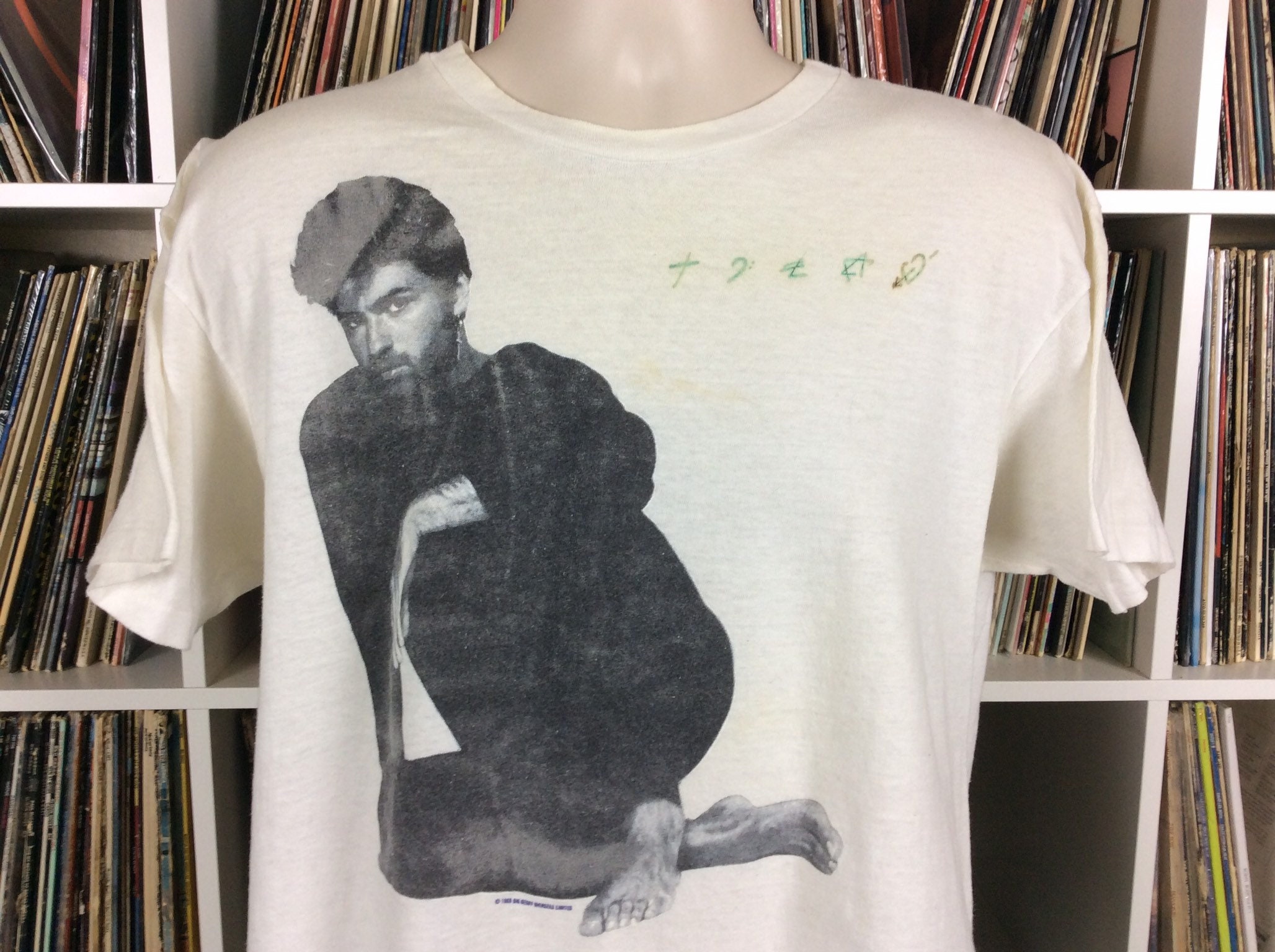 Vtg 1988 George Michael Faith T shirt White L XL 80s Pop Music
