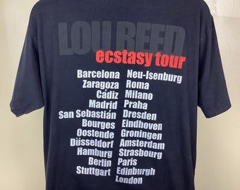 Vintage 2000 Lou Reed Ecstasy Concert T-shirt Black XL European