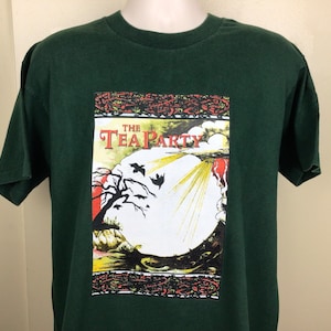 Vtg 1994 The Tea Party Concert T-Shirt Green L 90s Canadian Alternative Rock Band Tour Brockum