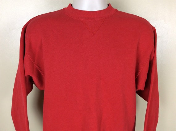 Vtg 90s Hanes Classics Plain Red 