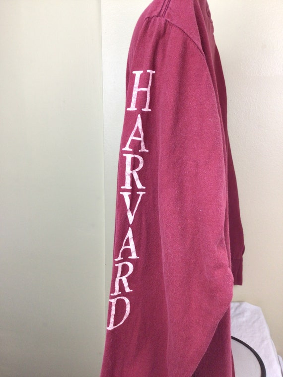 Vtg 80s Harvard University Long Sleeve T-Shirt L/… - image 2