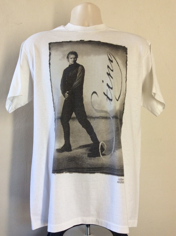 Vtg 1991 Sting Concert T-Shirt White L 90s Soul Ca