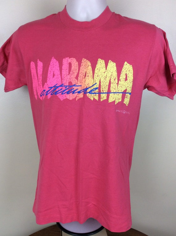 Vtg 80s 90s Alabama Attitude T-Shirt Pink S Touri… - image 4