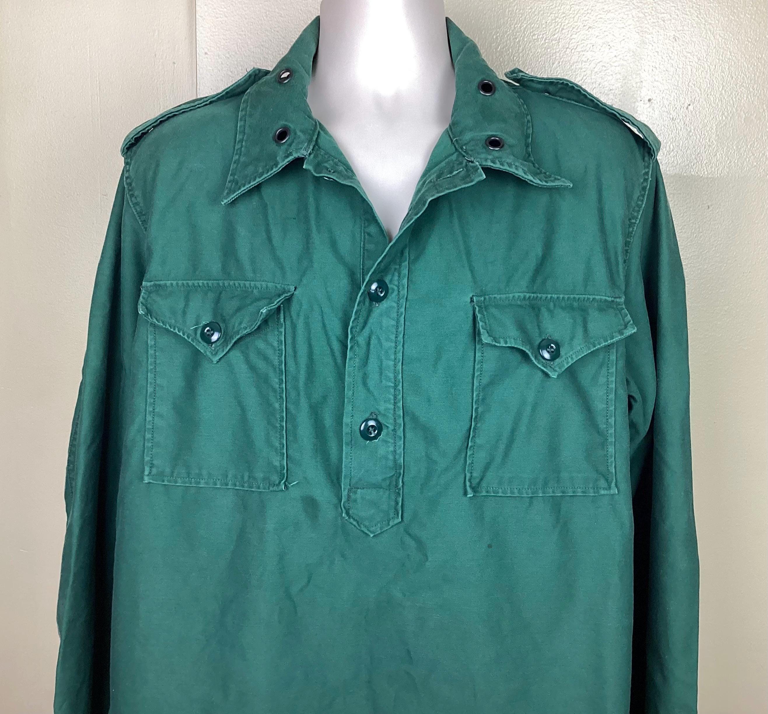 Vtg 60s US Military Aggressor Sateen Shirt Size Large Vtg 60s US Military Aggressor Sateen Shirt Size Large