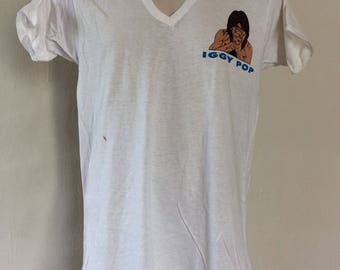 Vtg 1982 Iggy Pop Breaking Point Tour Concert T-Shirt 80s The Stooges Punk Rock