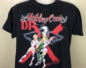 ヴィンテージ 1990 ポイズン コンサート Tシャツ 色あせた ブラック XL