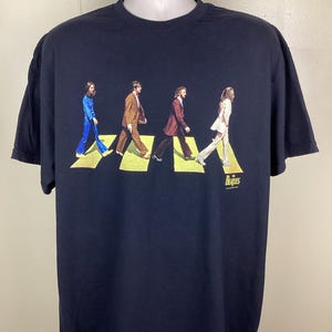 Vintage 2004 the Beatles Abbey Road T-shirt Black XL Y2K Classic