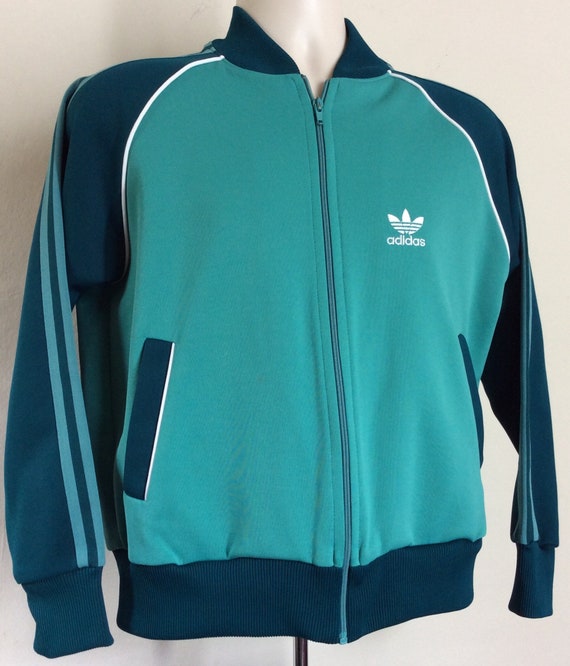 VTG 80er Adidas Raglan Track Jacke grün L Hip Hop VTG 80er Adidas Raglan Track Jacke grün L Hip Hop