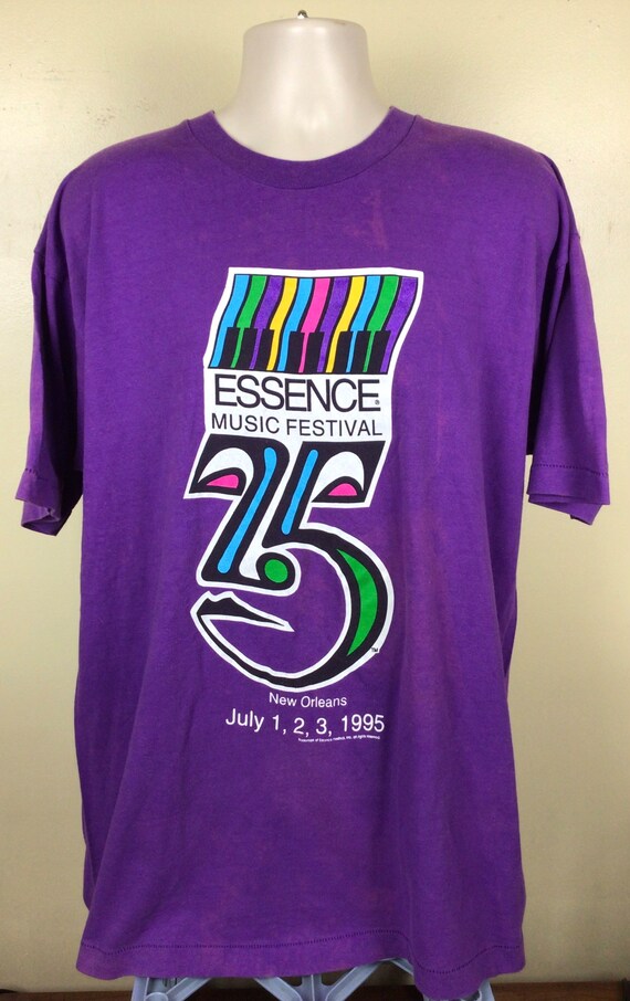 Vtg 1995 Essence Music Festival T-shirt Purple XXL 90s Hip Hop