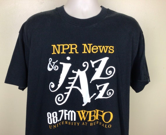 Vtg 90s WBFO 88.7 National Public Radio T-Shirt B… - image 1