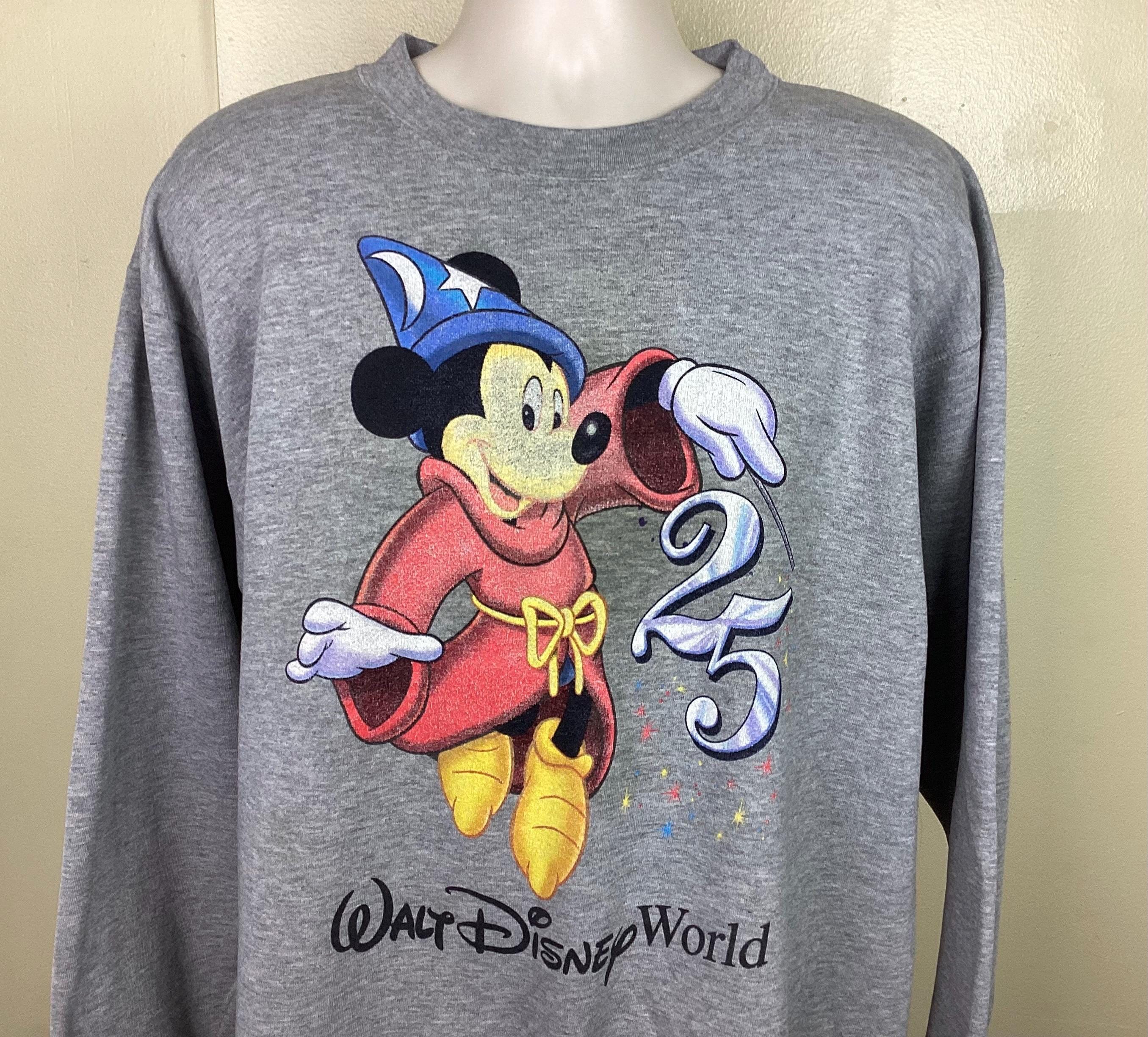 Vtg 1996 Walt Disney World 25 Years Crewneck Sweatshirt Heather 