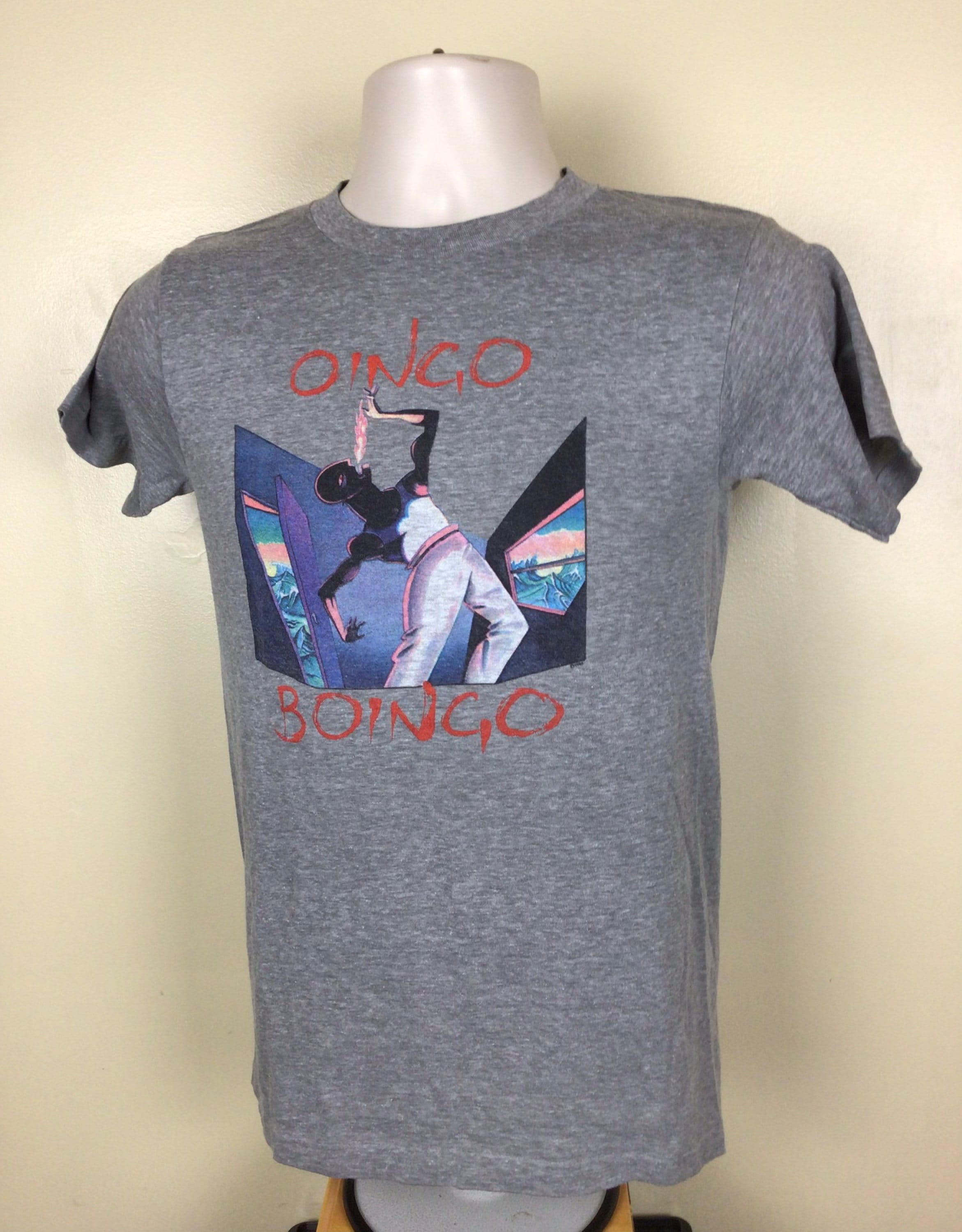 Vtg 1983 Oingo Boingo Concert T-Shirt Heather Gray 80s Danny ...