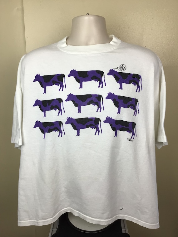 Vtg 80s 90s Nine Cows Pop Art T-shirt Boxy Fit 2XL Spoo Single