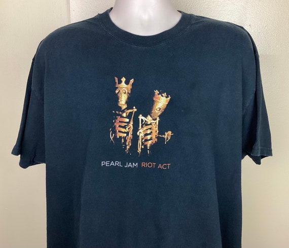 PEARL JAM Tシャツ RIOT ACT ANVIL 2003年 Vtg 2003 Pearl Jam Riot Act Concert T-shirt Black XL Y2K