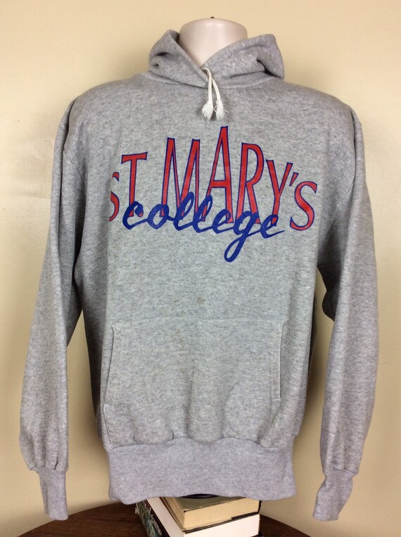 Vtg 80s Champion St Mary’s College Hooded Sweatsh… - image 2