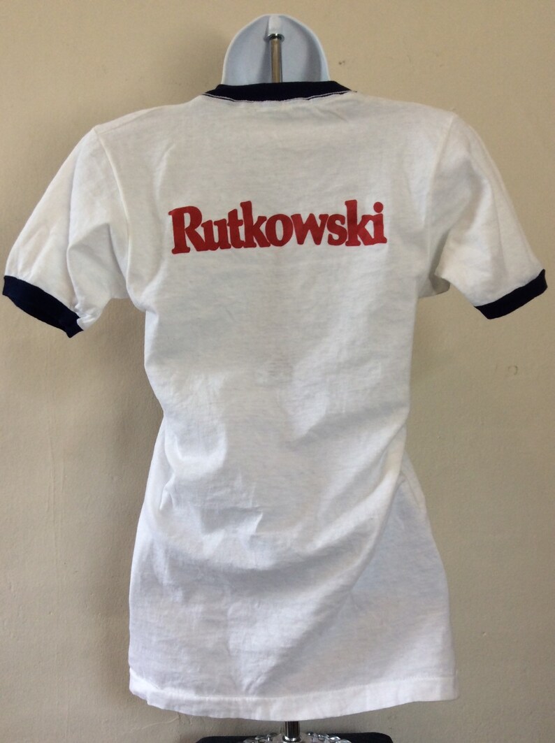 Vtg 1979 Ed Rutkowski County Executive Ringer T-shirt White - Etsy
