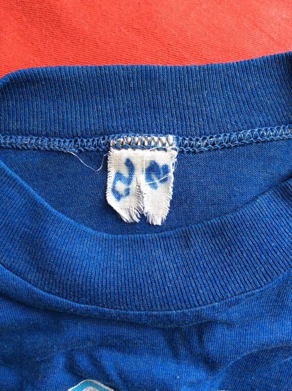 Vtg 70s Grease Iron On T-Shirt Blue S/M Movie Joh… - image 5