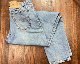Vtg 90s Levi's 501 0660 Faded Black Button Fly Jeans 29 X 32 Made