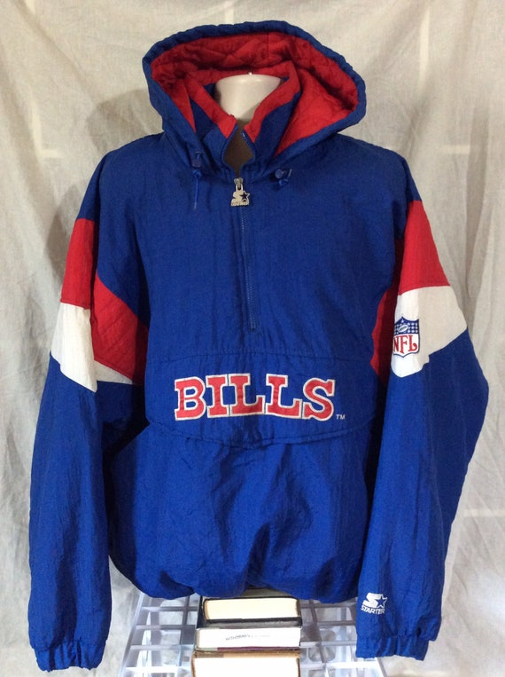 Vtg 90s Starter Buffalo Bills Pullover Parka Jacke