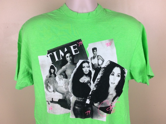 アイドル 90s vintage tour CHER T-shirt / size/ XL Vintage Cher Heart of Stone Concert 1990 Tour Band T-shirt