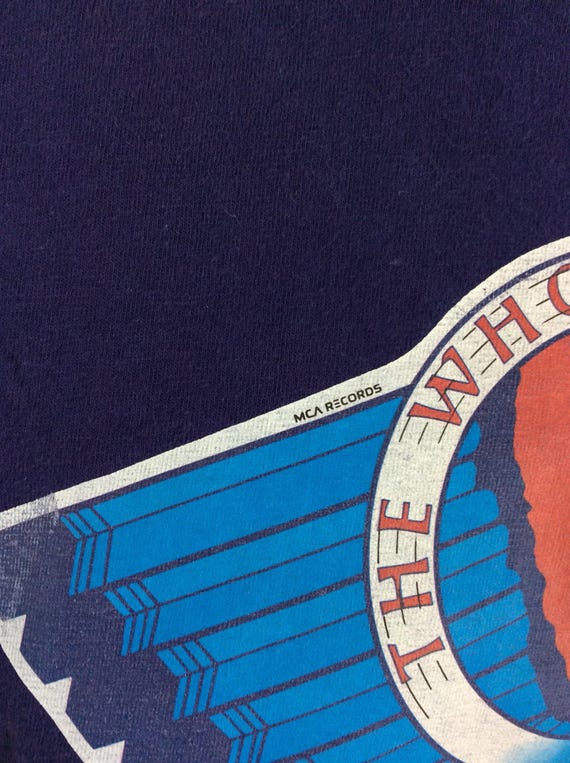 Vtg 70s The Who T-Shirt Purple S/M Classic Rock B… - image 5