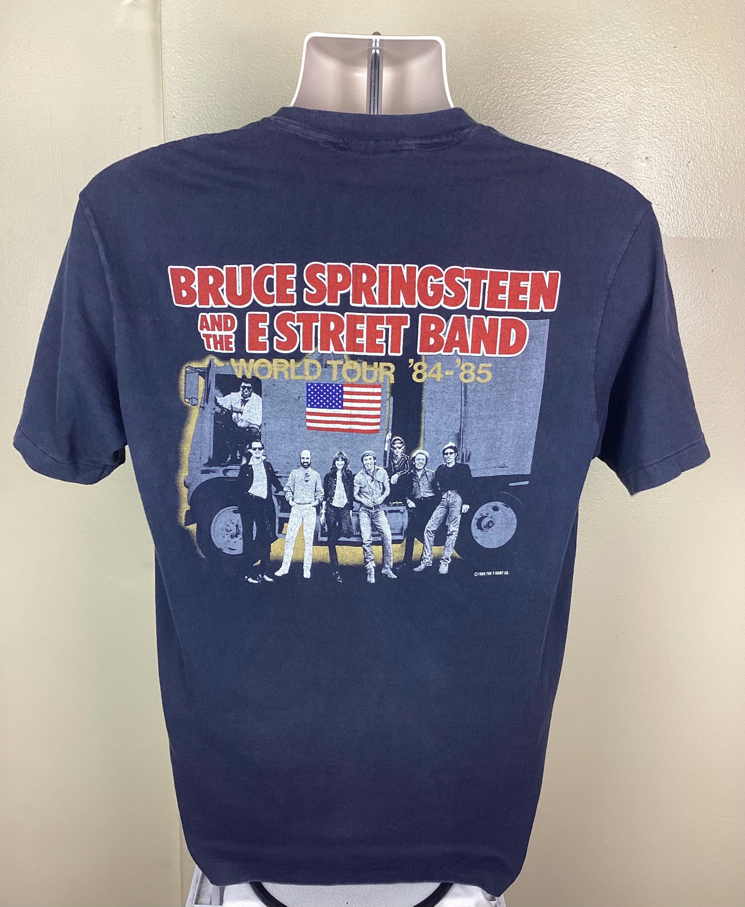 Vtg 1985 Bruce Springsteen Concert T-shirt Black M/L 80s E Street