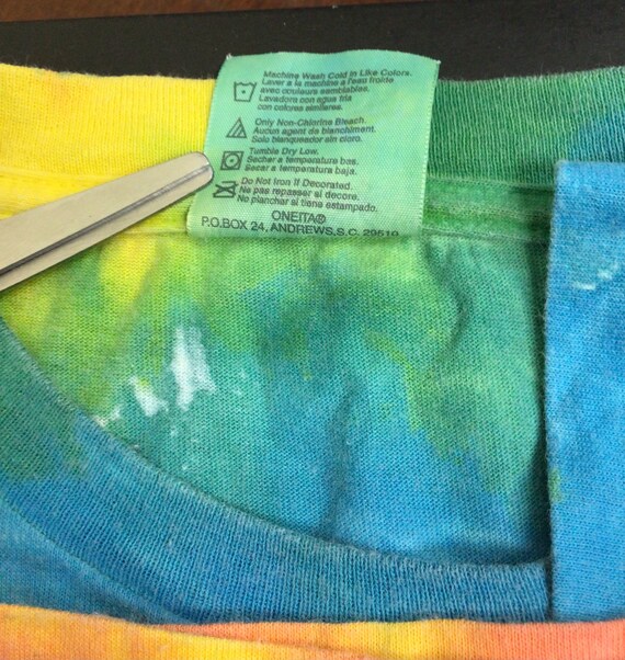 Vtg 90s Bob Marley T-Shirt Tie Dye L Single Stitc… - image 5