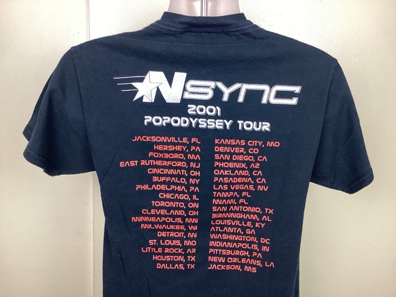 Vtg 2001 Nsync Concert T-shirt Black S Y2K N Sync Justin