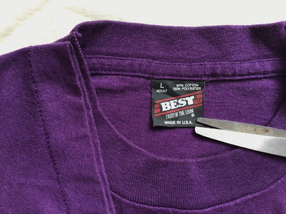 Vtg 1995 Crawford County Fair T-Shirt Purple L 90… - image 5