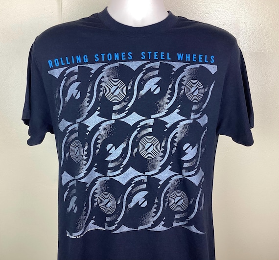 Vtg 1989 Rolling Stones Steel Wheels Tour Concert T-shirt Black M