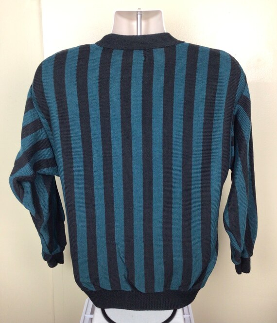 Vtg 80s 90s Levi’s Perry Ellis Striped Cardigan S… - image 3