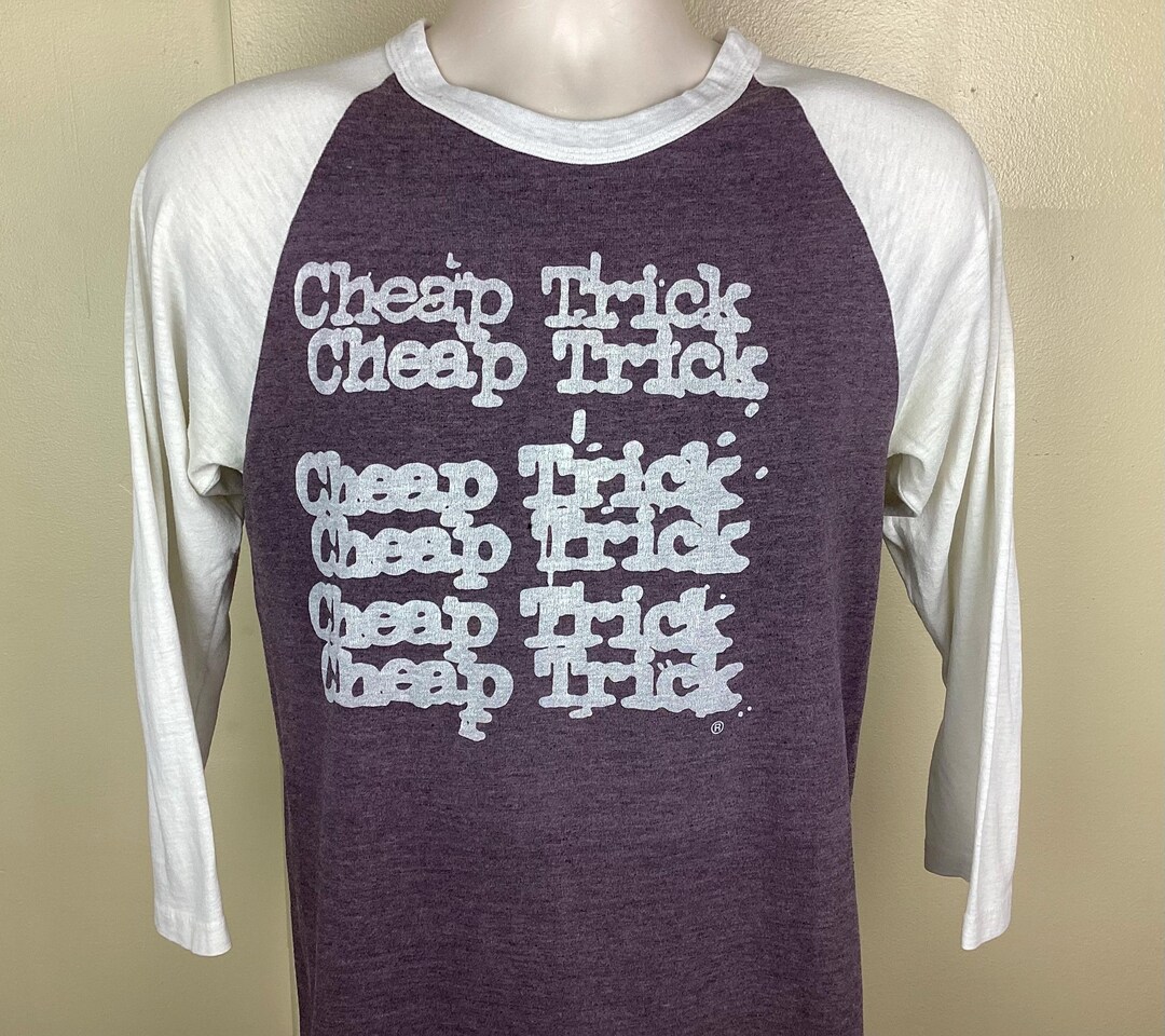 Vintage 1981 Cheap Trick Concert T-shirt 80s Raglan Jersey Style