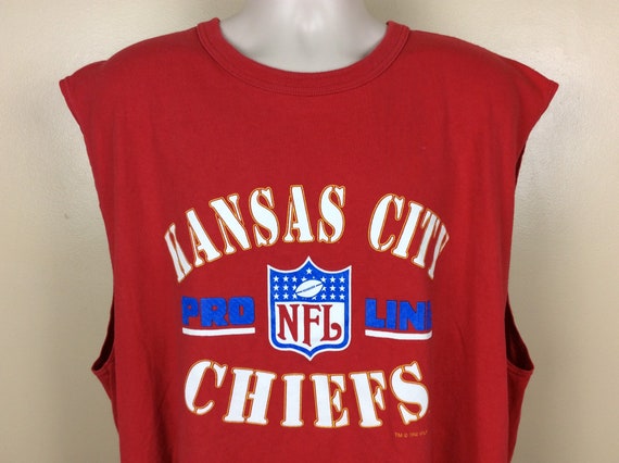 Vtg 1994 Champion Kansas City Chiefs Muscle T-Shi… - image 1