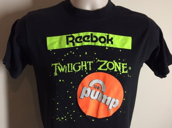 Vtg 1990 Reebok Pump Twilight Zone T-shirt Black S - Etsy