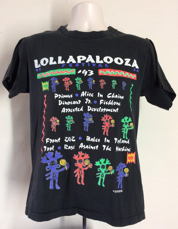 Vtg 1993 Lollapalooza 93 Concert T-Shirt Black M D