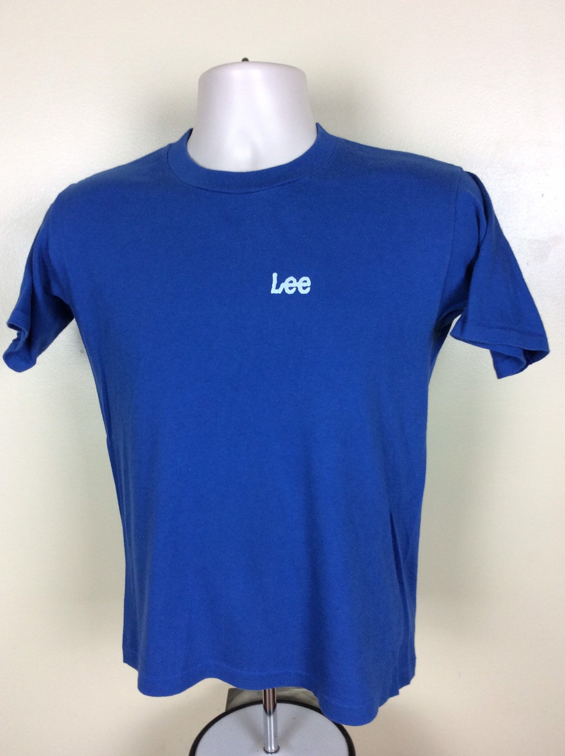 Vtg 70s 80s Lee Jeans Logo T-Shirt Blue S Single Stitch | Etsy