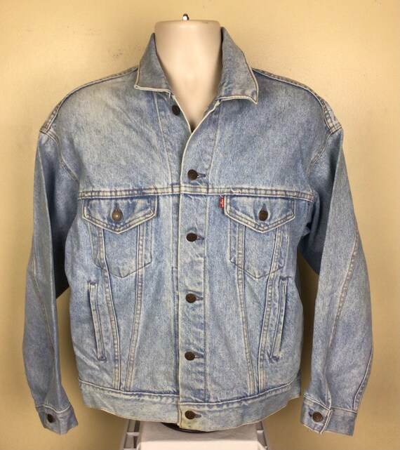 Vtg 80s 90s Levis 70507 0234 Denim Trucker Jacket Light Wash Blue